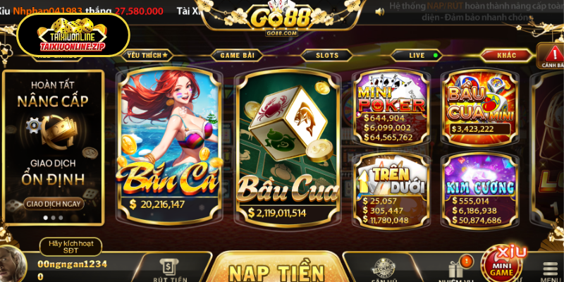 Đôi nét về cổng game GO88